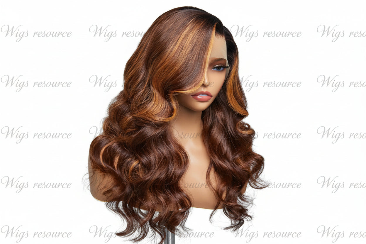 Premium Blonde 13x4 Glueless Lace Front Wig - 100% Human Hair with Adjustable drawstring